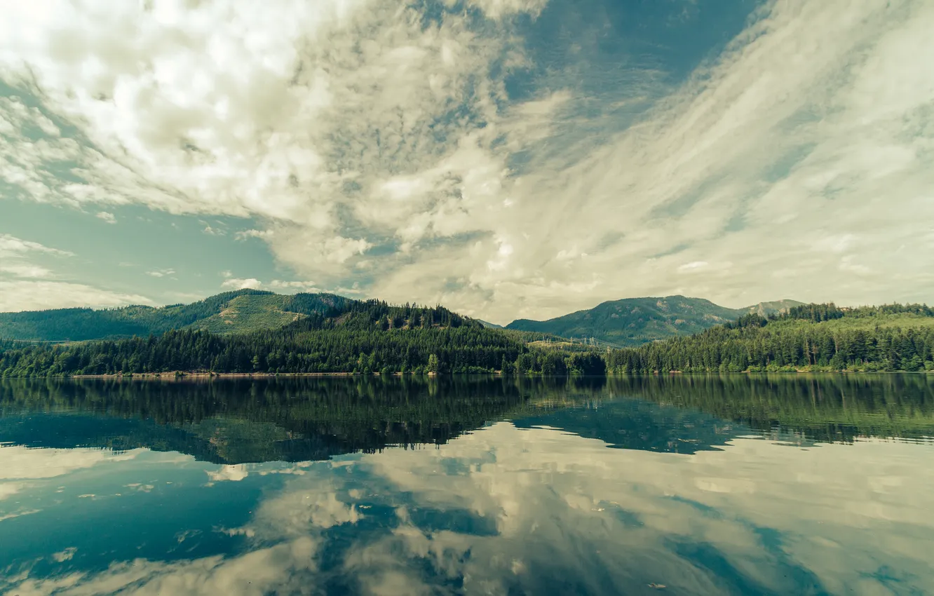 Фото обои озеро, США, штат Вашингтон, Cabin Creek, Тихоокеанский Северо-запад