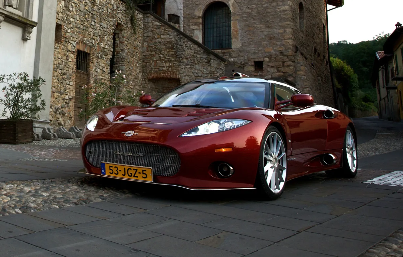 Фото обои спорт кар, 2009, Aileron, Spyker, Spyker c8 Aileron, старинный дом