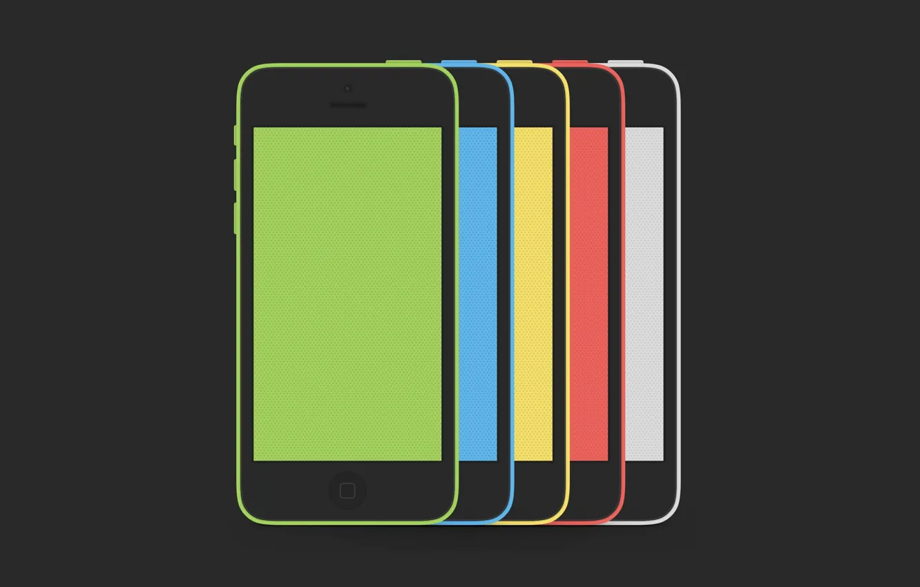 Фото обои Apple, iPhone, Red, Blue, Green, White, Yellow, Hi-Tech
