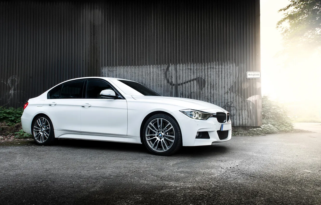 Фото обои BMW, БМВ, white, F30, 330d