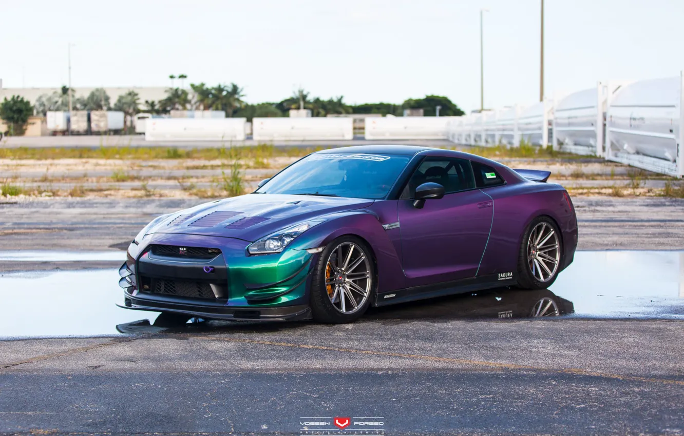 Фото обои GTR, Nissan, Forged, Vossen, VPS-307