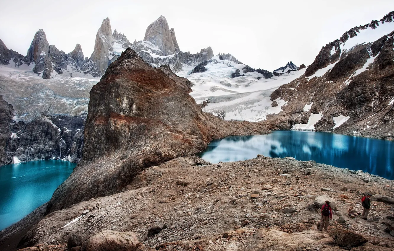 Фото обои снег, горы, озеро, ледник, Аргентина