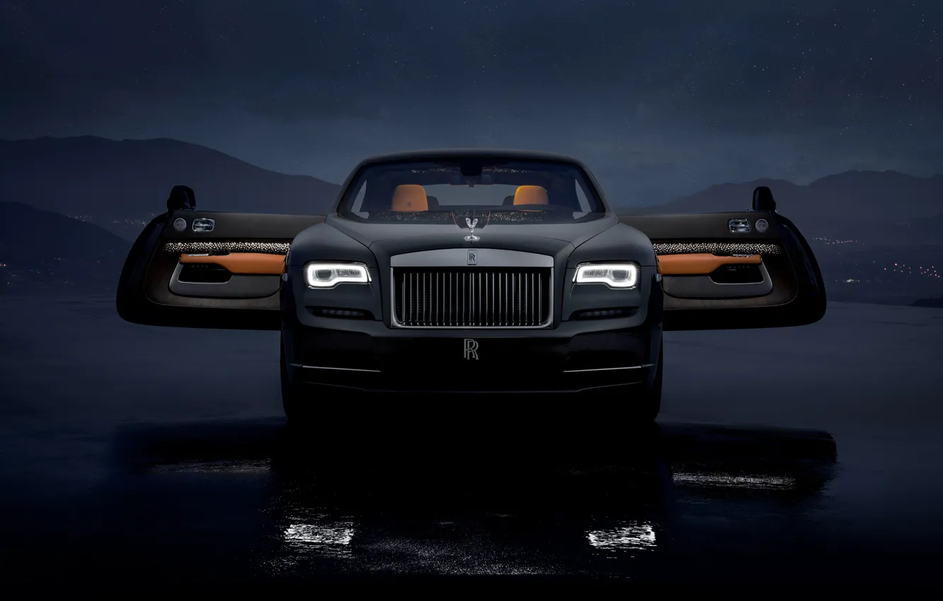 Фото обои Rolls-Royce, вид спереди, 2018, Wraith, Luminary Collection