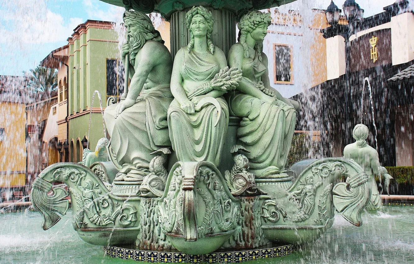 Фото обои Water, Greece, Fountain, Hydra