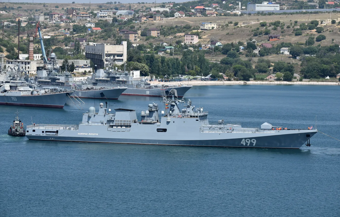 Фото обои корабль, швартовка, сторожевой, Адмирал Макаров