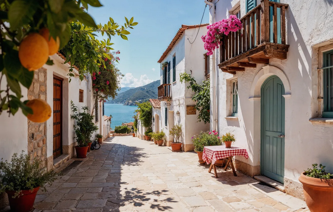 Фото обои море, пляж, лето, отдых, улица, summer, house, holidays