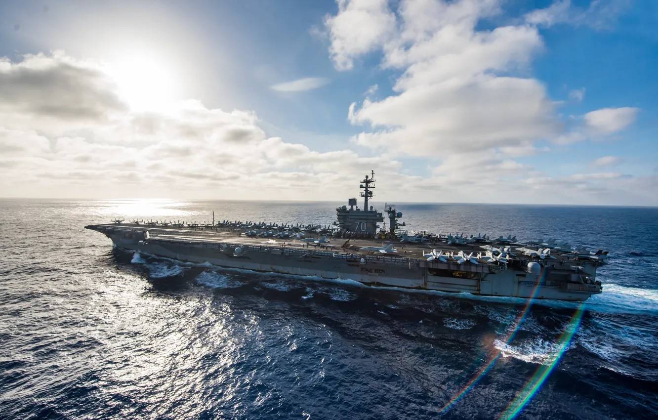 Фото обои USS, aircraft carrier, Carl Vinson, CVN 70