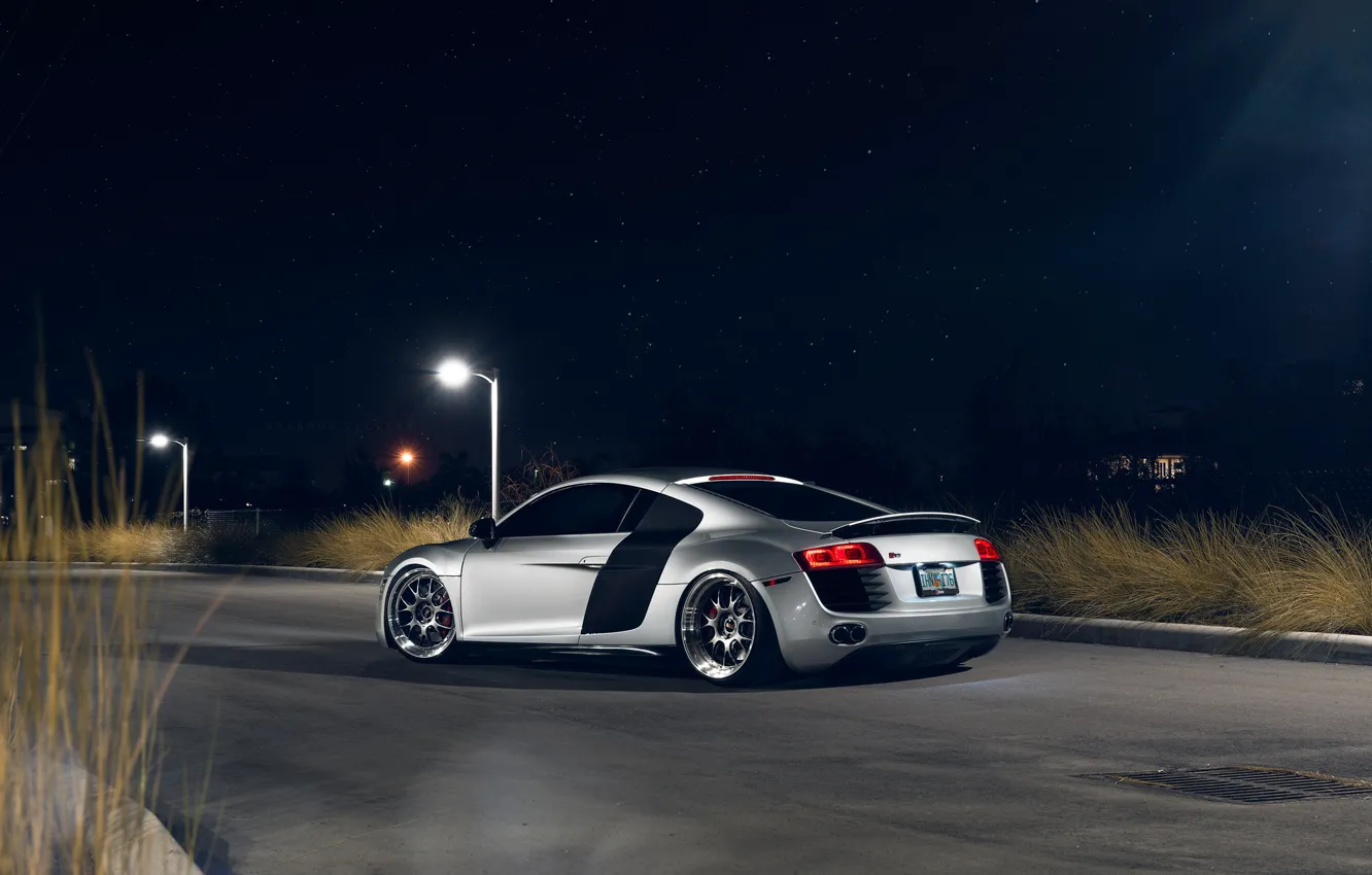 Фото обои Audi, Night, Rear, Superar