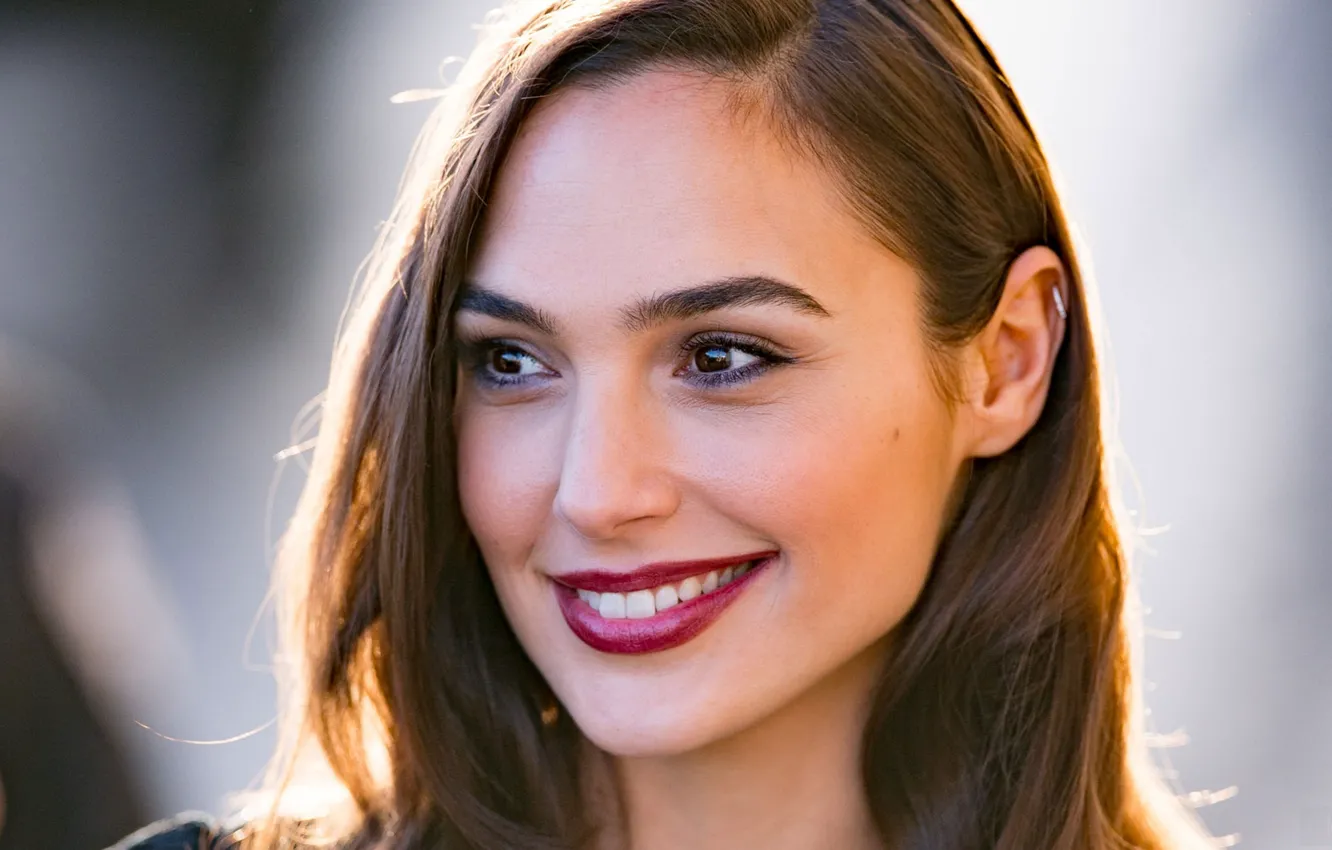Фото обои крупный план, портрет, макияж, актриса, Галь Гадот, Gal Gadot