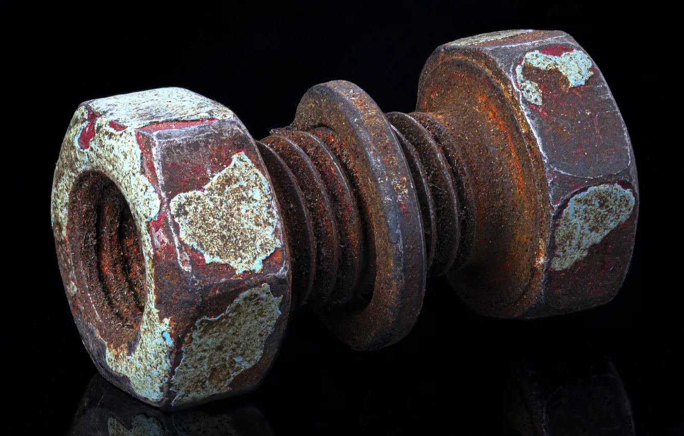 Фото обои metal, rust, screw