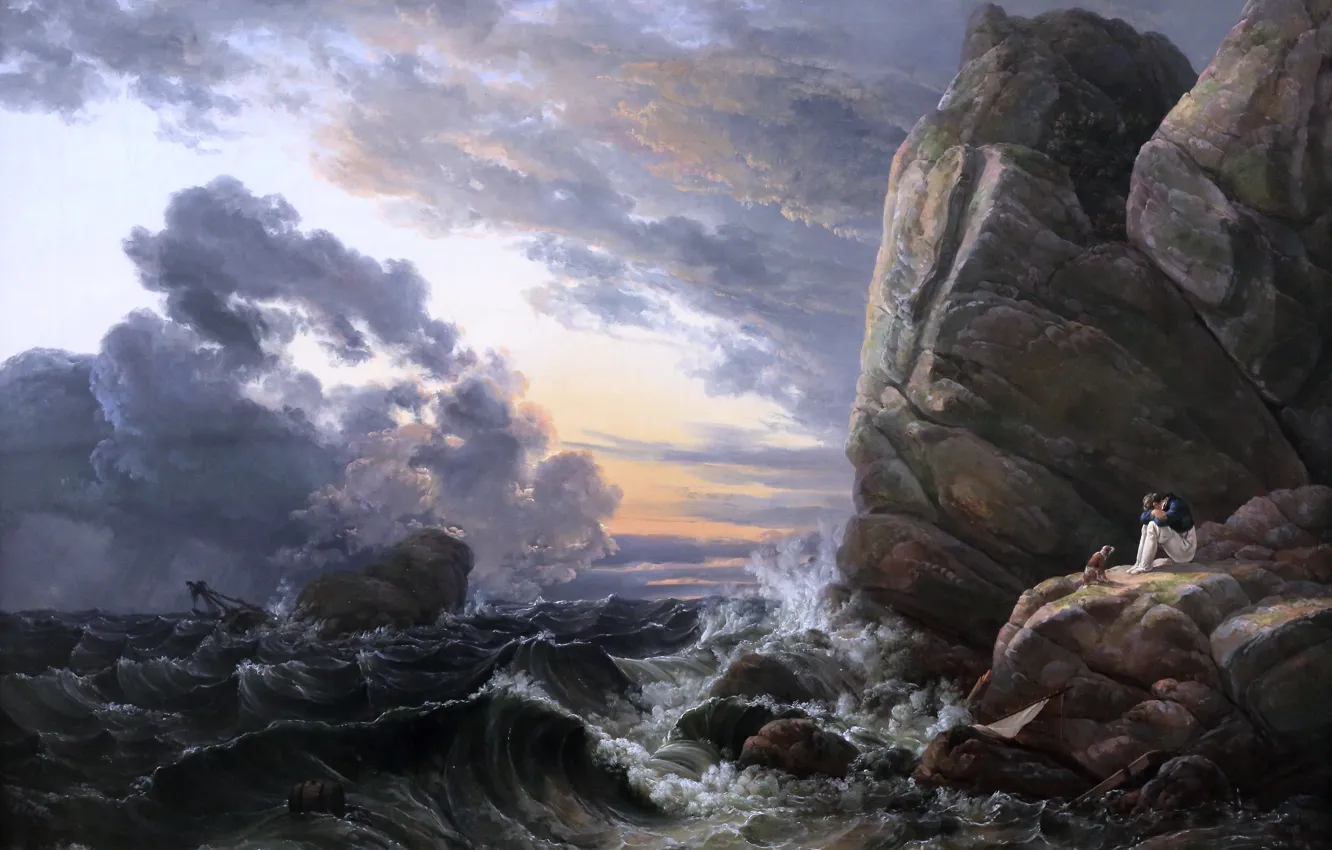 Фото обои Мюнхен, картинная галерея, Neue Pinakothek, Johan Christian Klausson Dahl, норвежский живописец, Юхан Кристиан Клаусен Даль, …