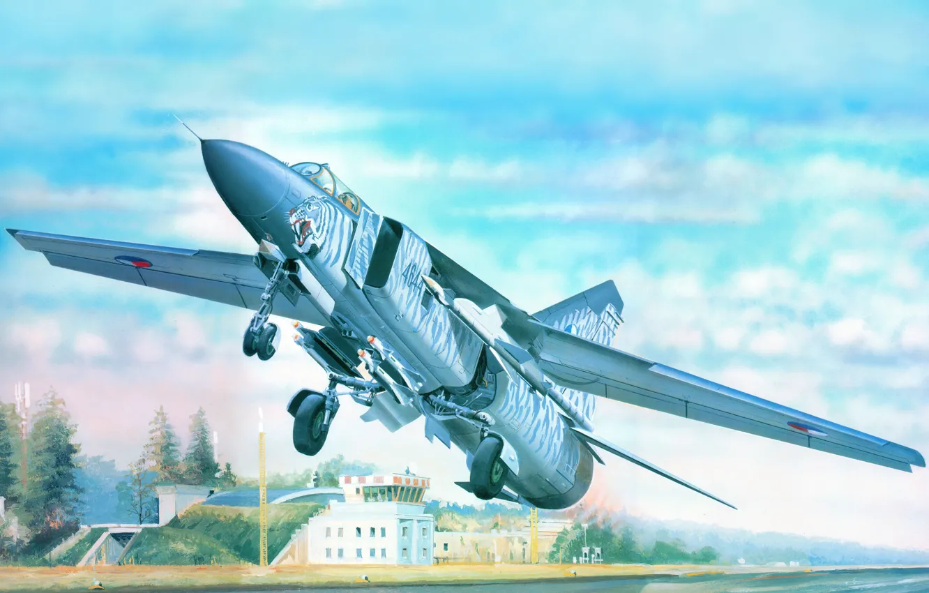 Фото обои рисунок, арт, МиГ - 23МЛ