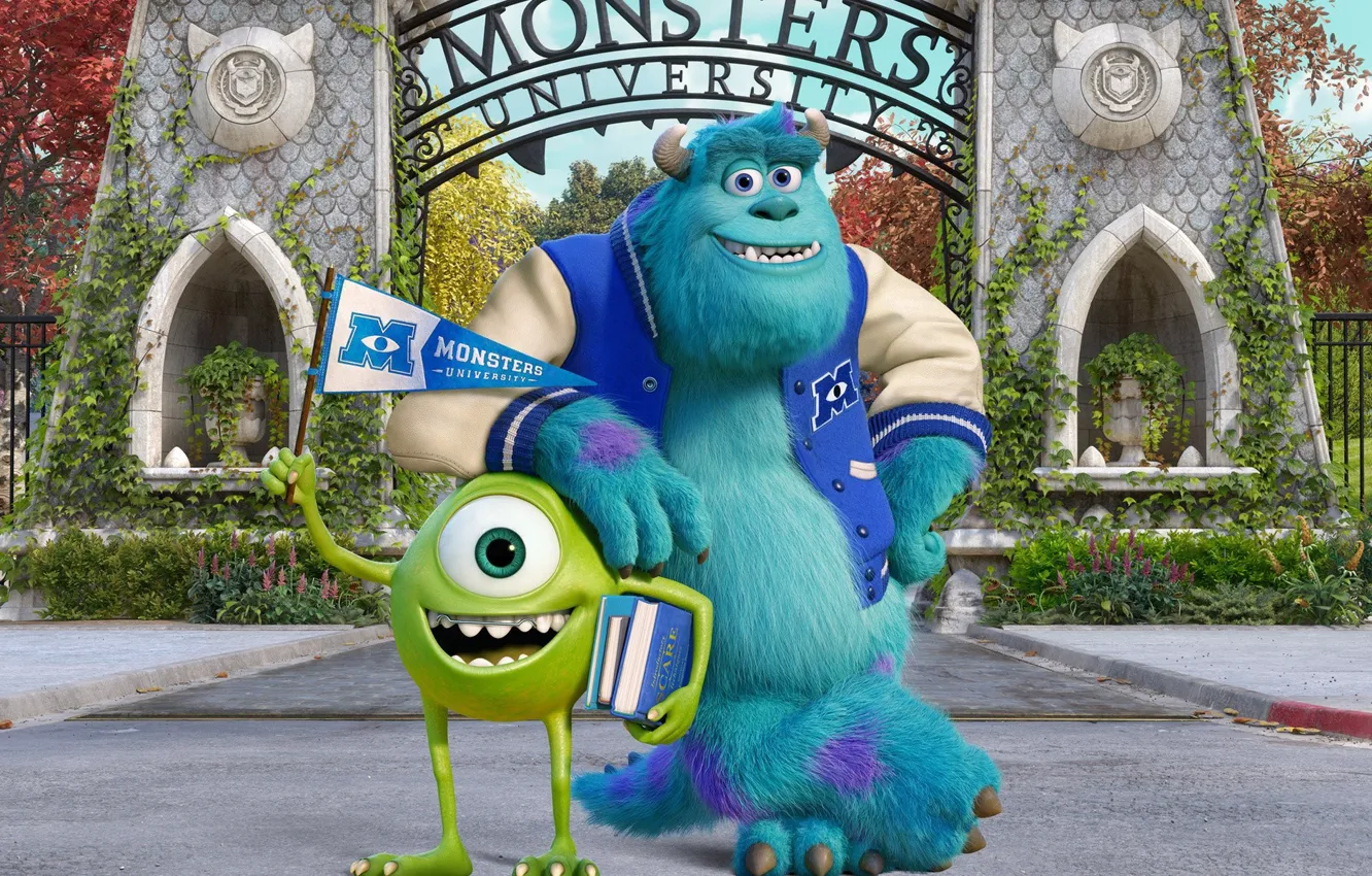 Фото обои монстры, Monsters University, Университет монстров