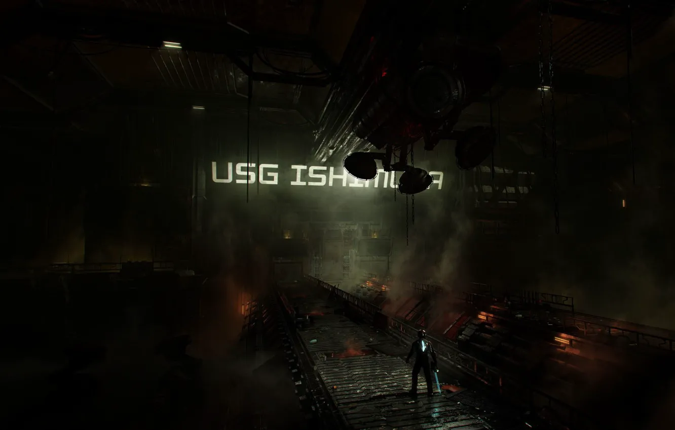 Фото обои horror, game, art, Isaac Clark, Dead Space Remake, USG Ishimura