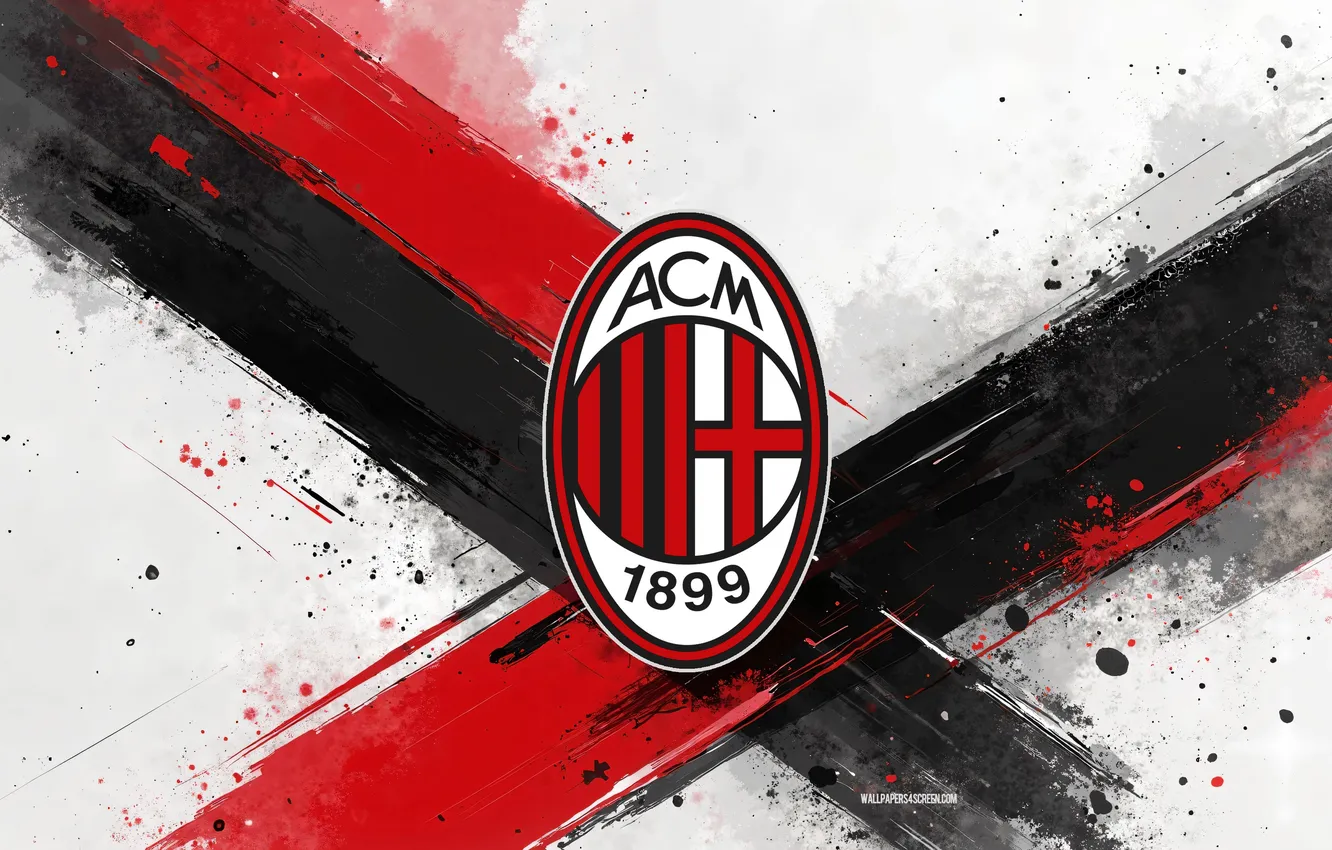Фото обои Italy, Logo, Football, Milan, AC Milan, Maldini