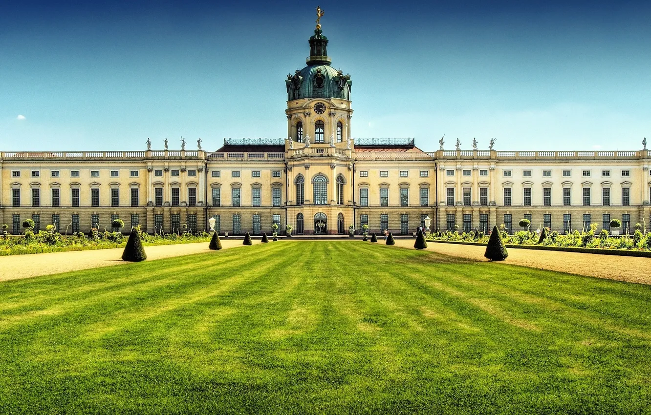 Фото обои парк, Германия, большой, купол, Germany, palace, Дворец Шарлоттенбург