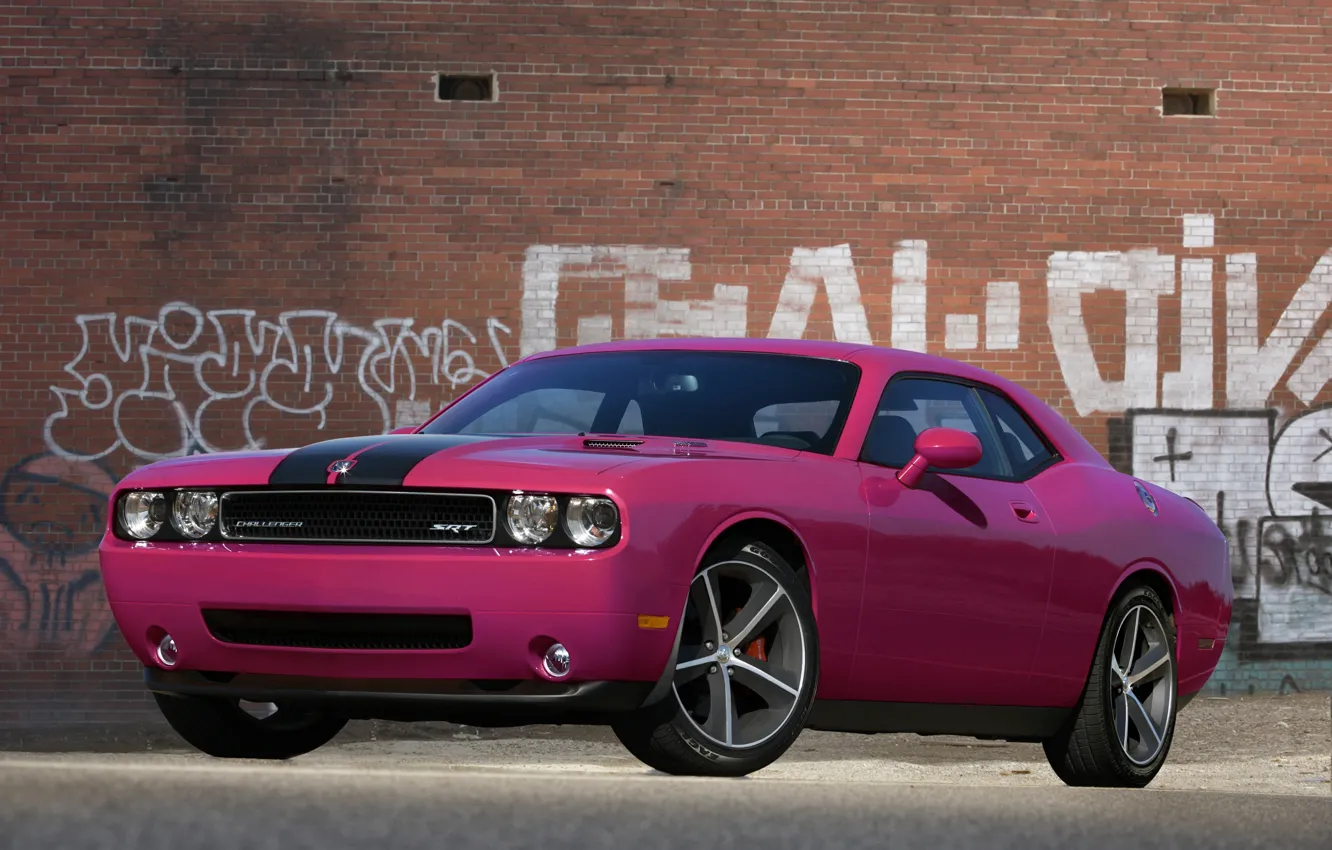 Фото обои Pink, Dodge, SRT8, Challenger