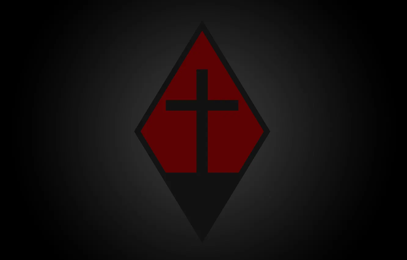 Фото обои Красный, Крест, Эмблема, Ромб