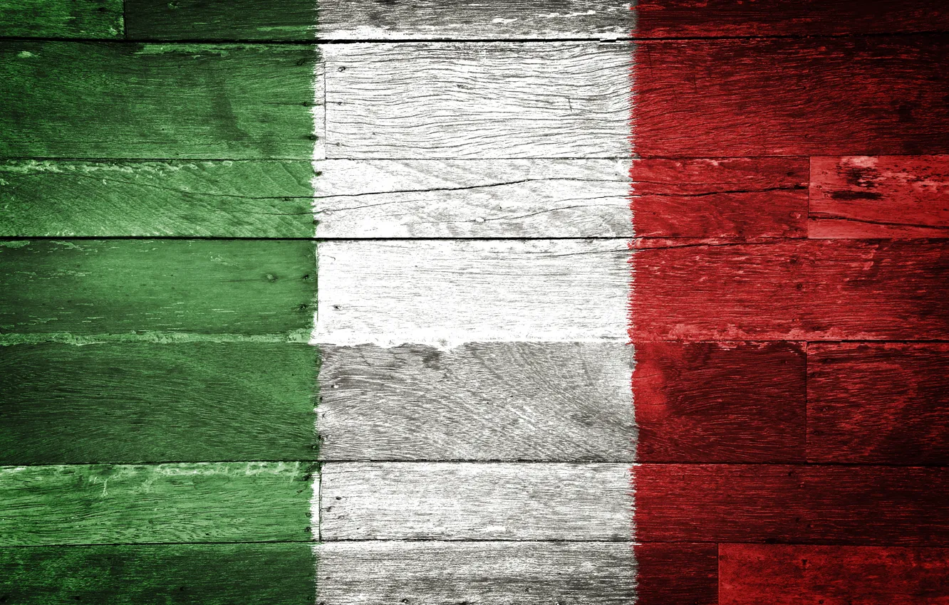 Фото обои red, wood, italien flag