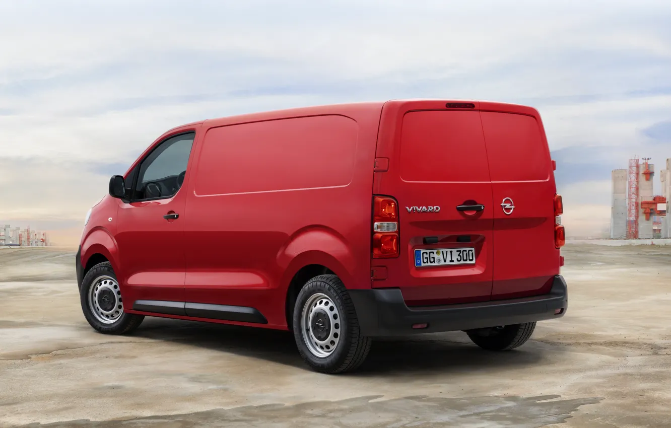 Фото обои красный, Opel, фургон, 2019, Vivaro