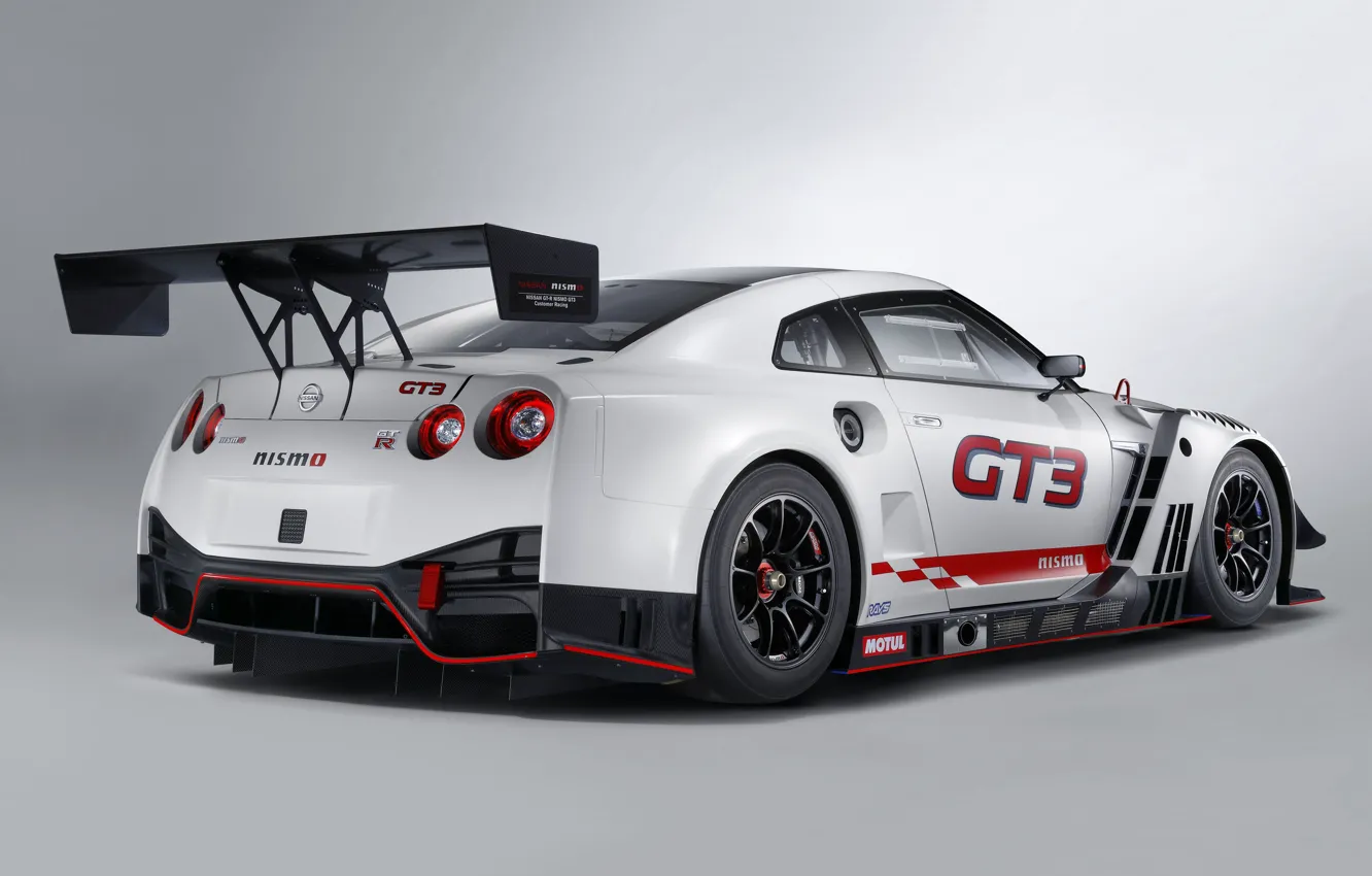 Фото обои GTR, Nissan, GT-R, гоночное авто, вид сзади, GT3, 2018, Nismo