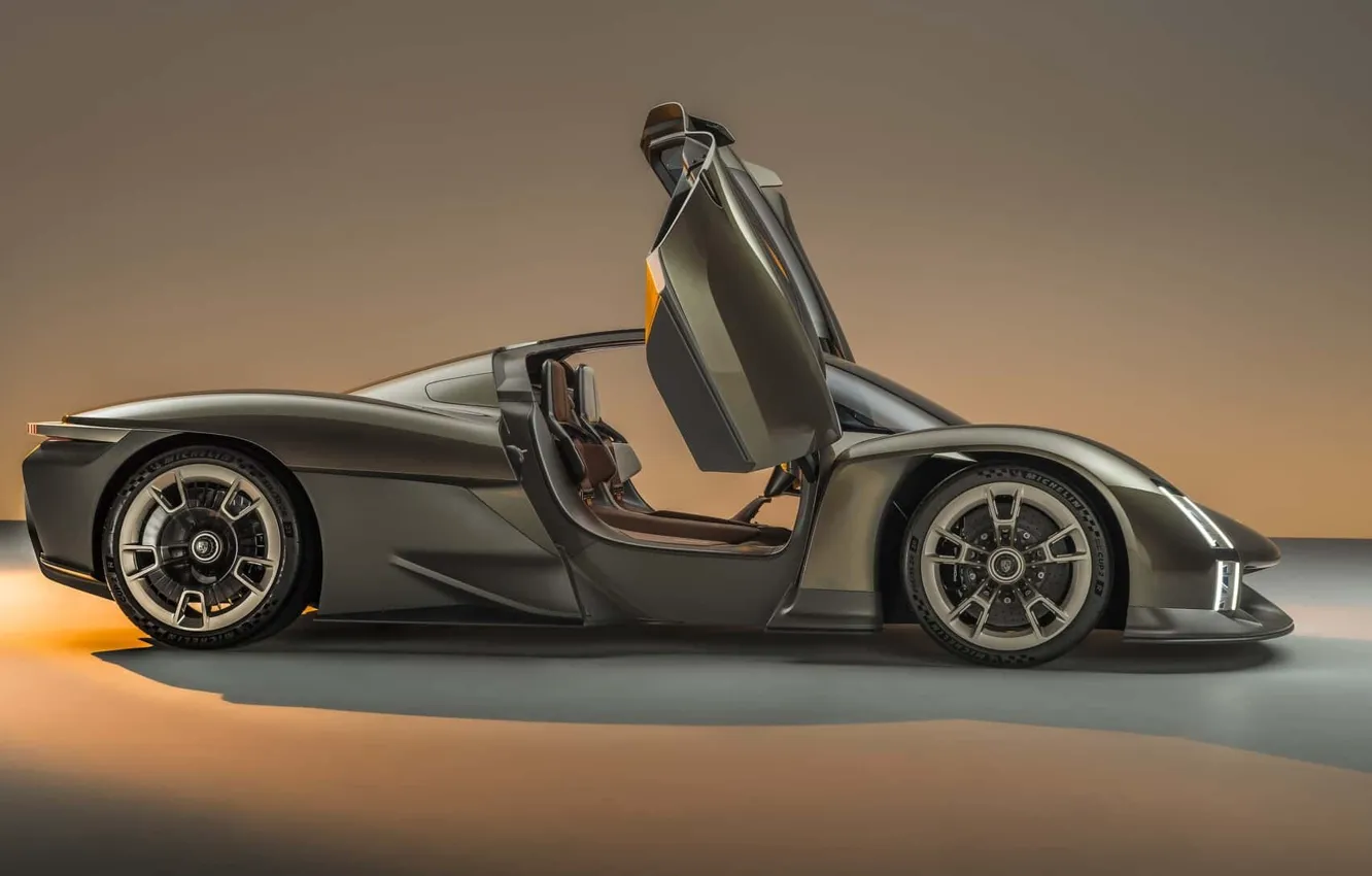 Фото обои Porsche, concept, концепт, вид сбоку, гиперкар, hypercar, Mission X, Porsche Mission X