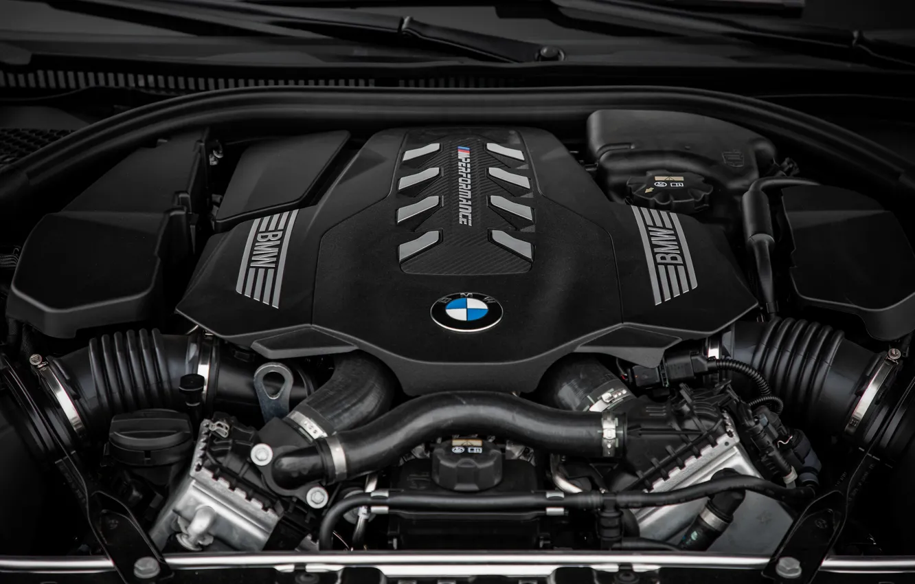 Фото обои двигатель, чёрный, купе, BMW, Gran Coupe, 2020, 8-Series, 2019