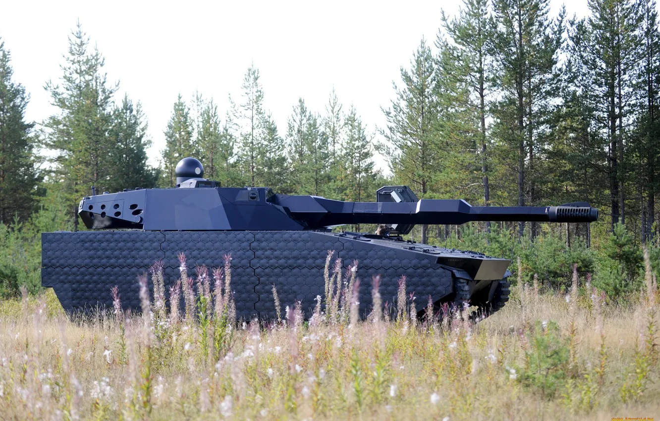 Фото обои лес, концепт, танк, Швеция, CV90-120