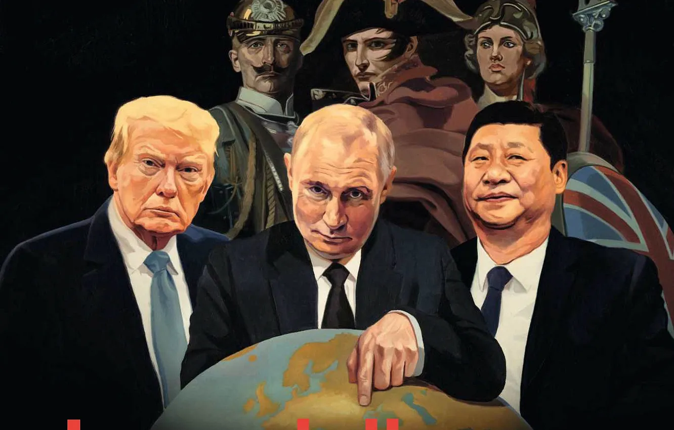 Фото обои Китай, США, Россия, Арт, Владимир Путин, Дональд Трамп, Си Цзиньпин, Imperialismus