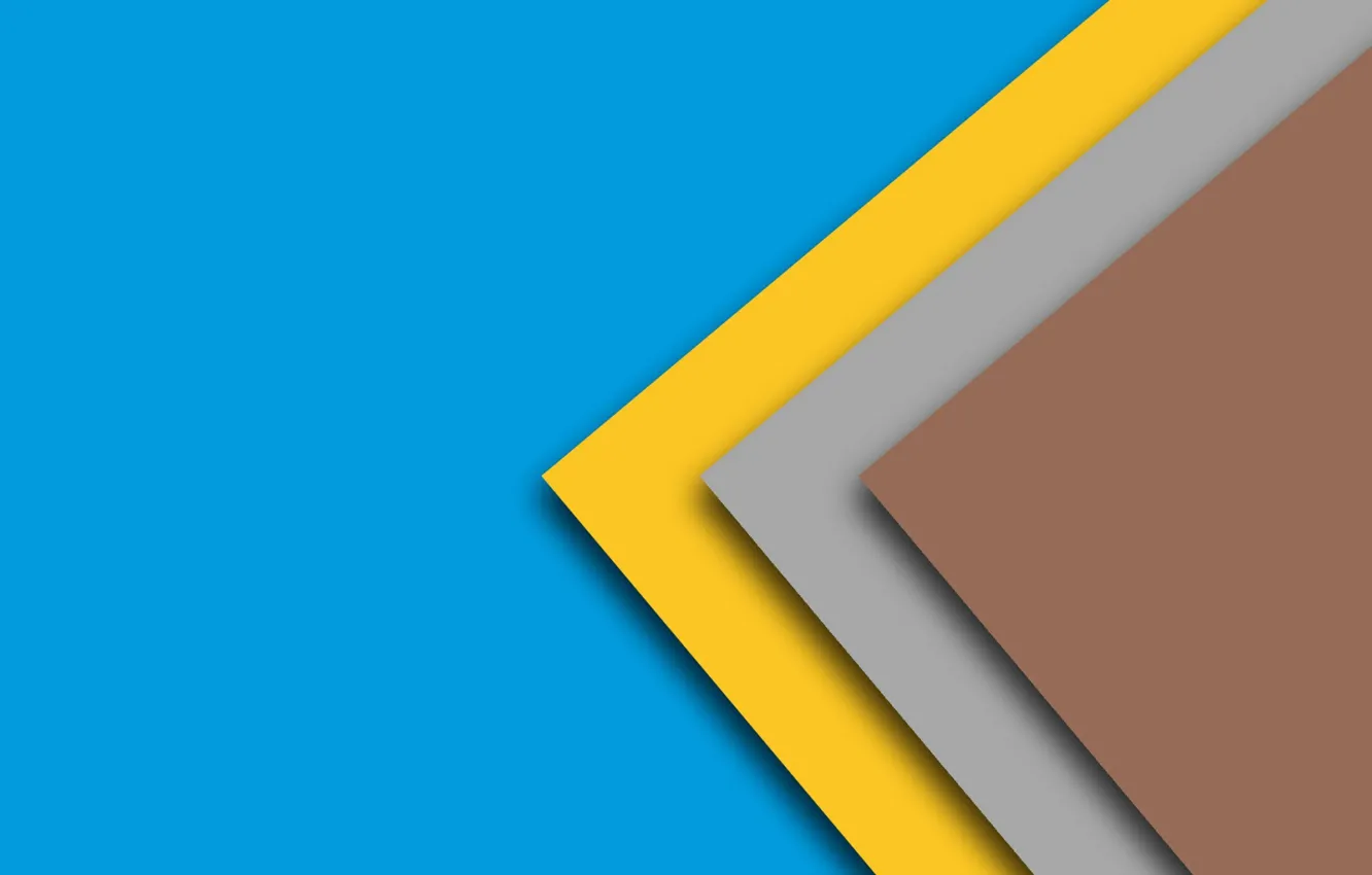 Фото обои желтый, голубой, геометрия, коричневый, material, Lolipop