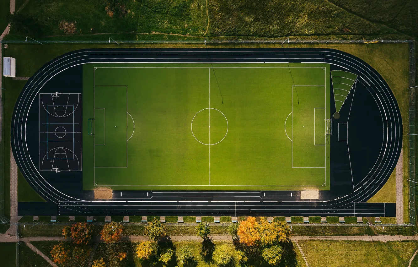 Фото обои поле, спорт, стадион
