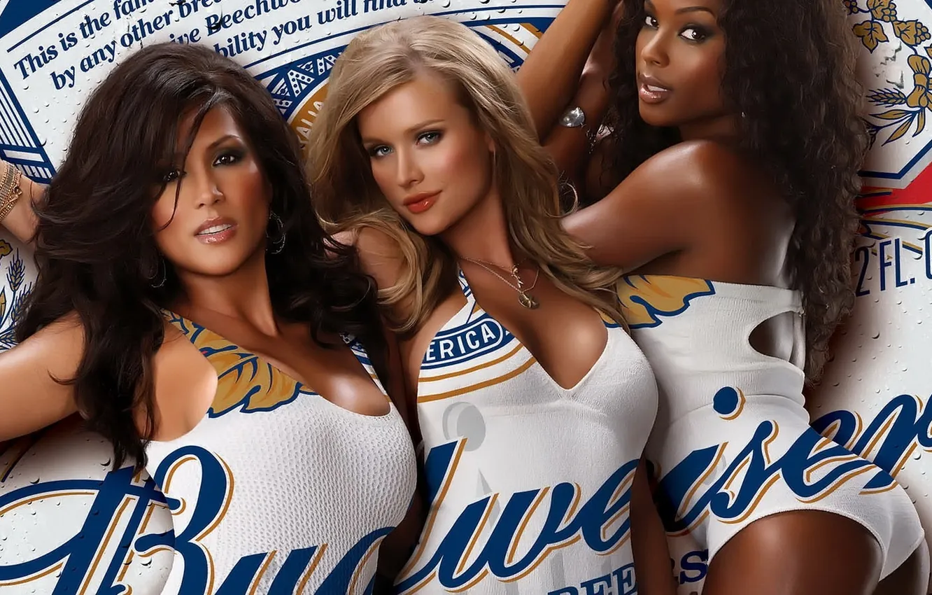 Фото обои грудь, пиво, реклама, Budweiser
