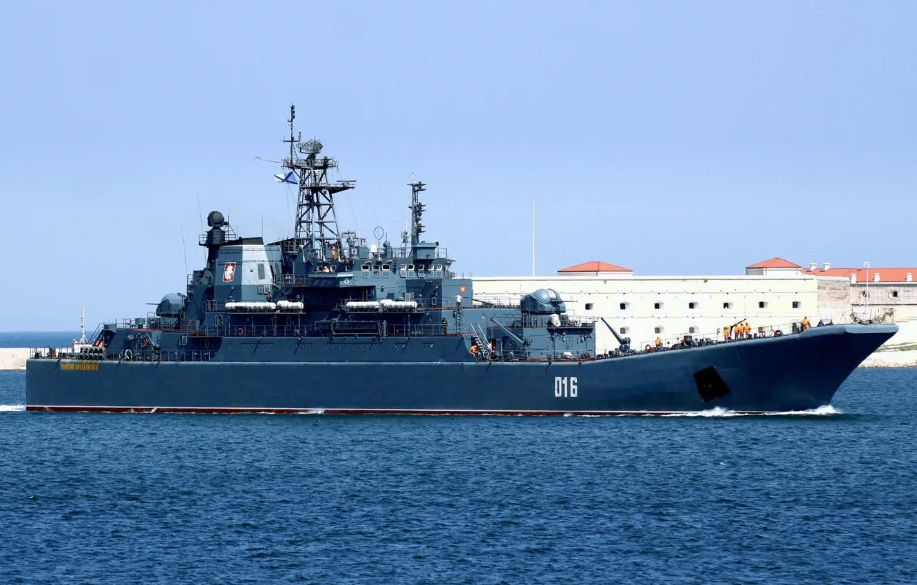 Фото обои ВМФ, десантный корабль, 775 проект, &ampquot;Георгий Победоносец&ampquot;, БДК, Северный Флот