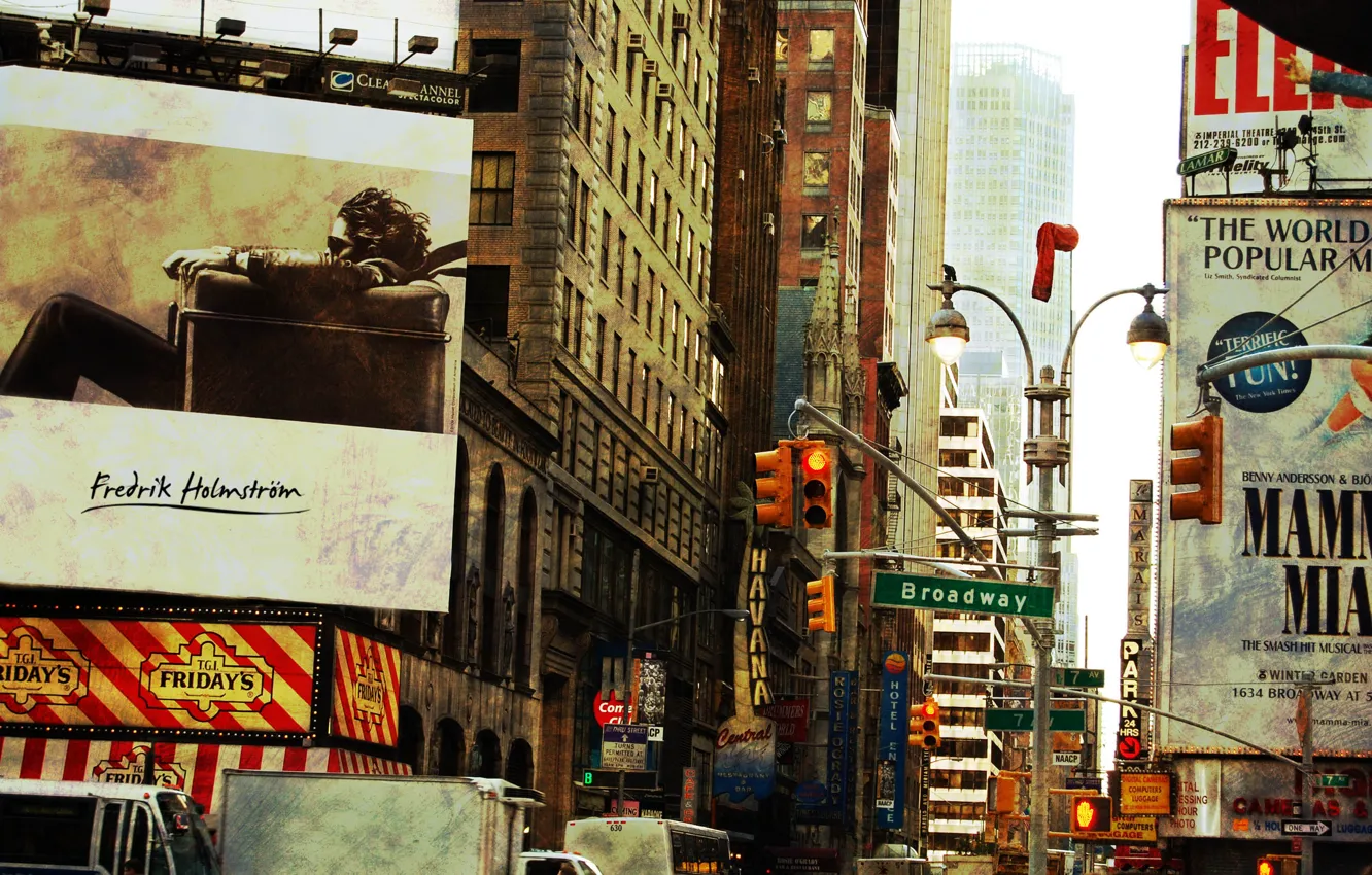 Фото обои сша, нью йорк, бродвей, broadway