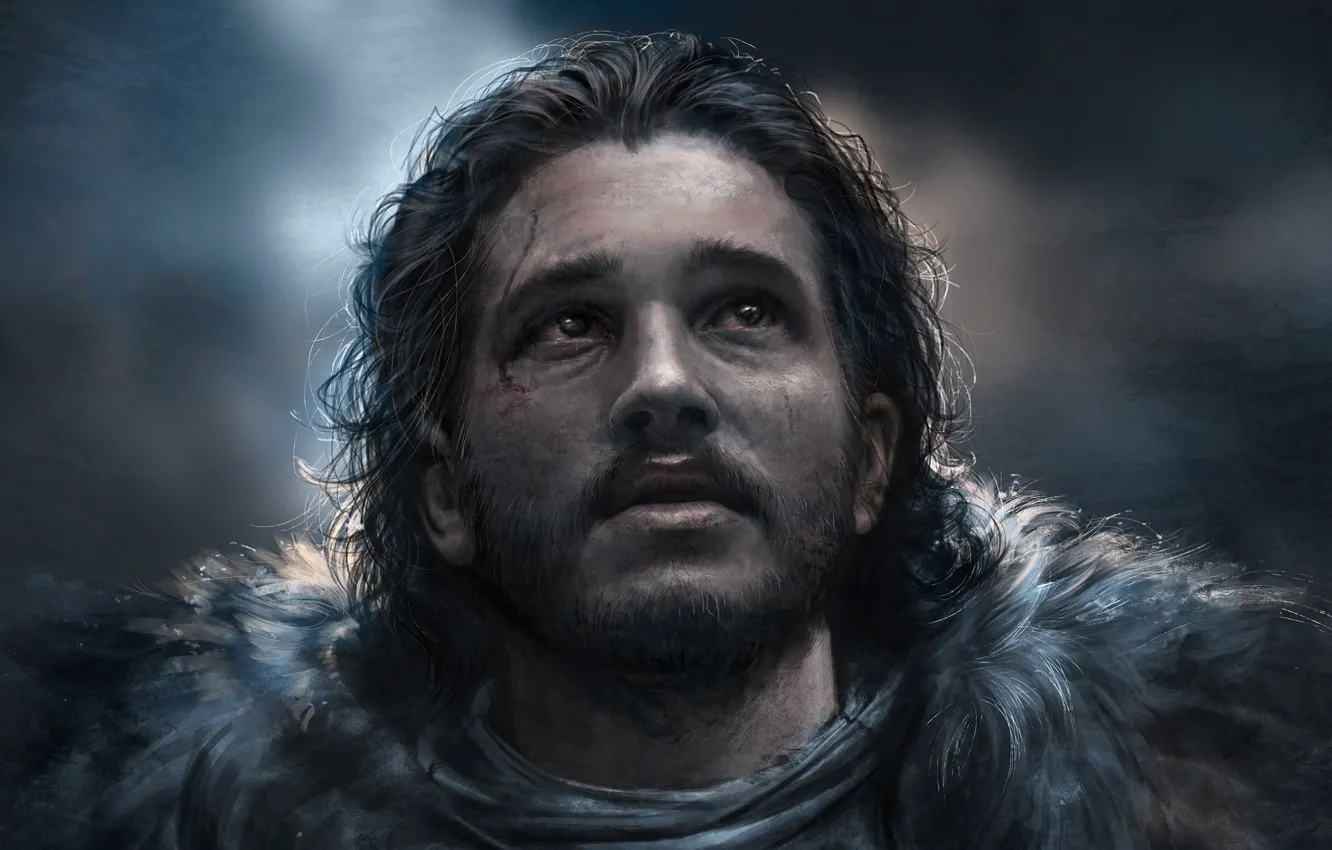 Фото обои sword, ghost, ken, north, face, wolf, A Song of Ice and Fire, Game of Thrones