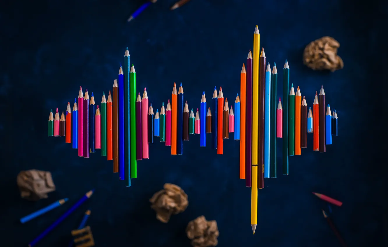 Фото обои спектр, карандаши, spectrum, pencils, Dina Belenko