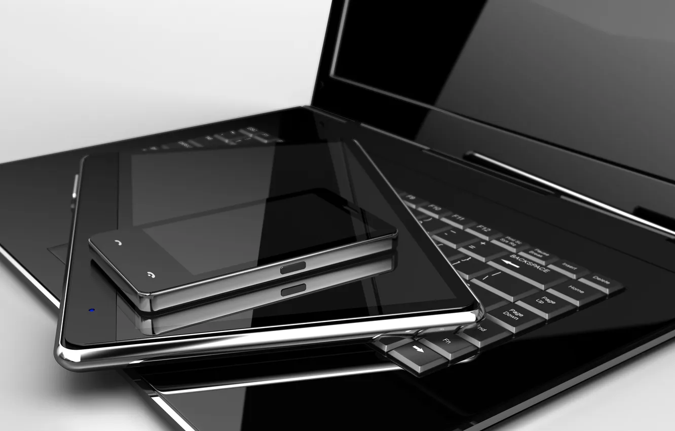 Фото обои laptop, smartphone, tablet