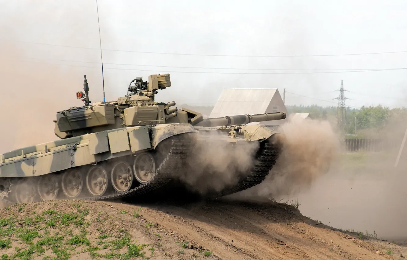 Фото обои танк, Т-90, ОБТ