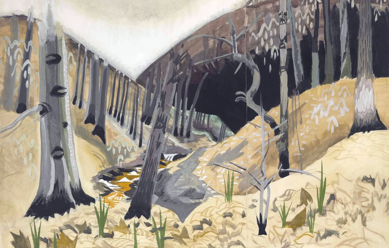 Фото обои 1917, Early Spring, Charles Ephraim Burchfield