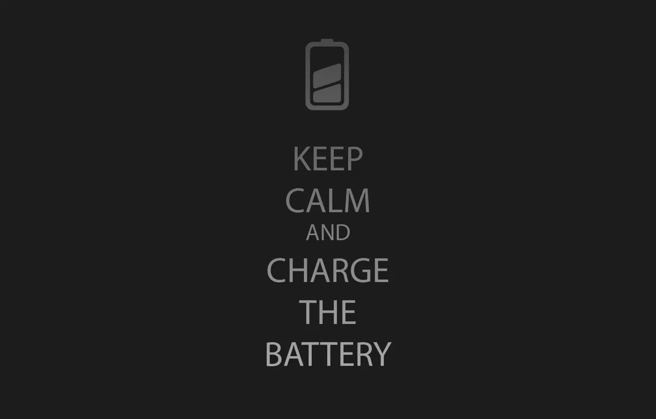 Фото обои minimal, calm, charge, battery, Keep