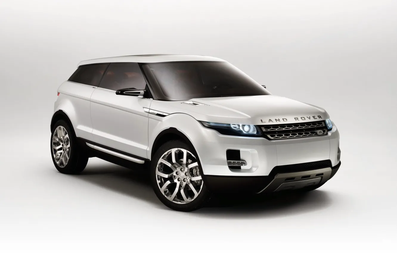 Фото обои белый, концепт-кар, Land Rover, LRX