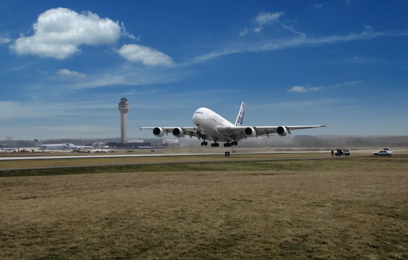 Фото обои A380, Airbus, Aviatoin, Airfrance, Take Off