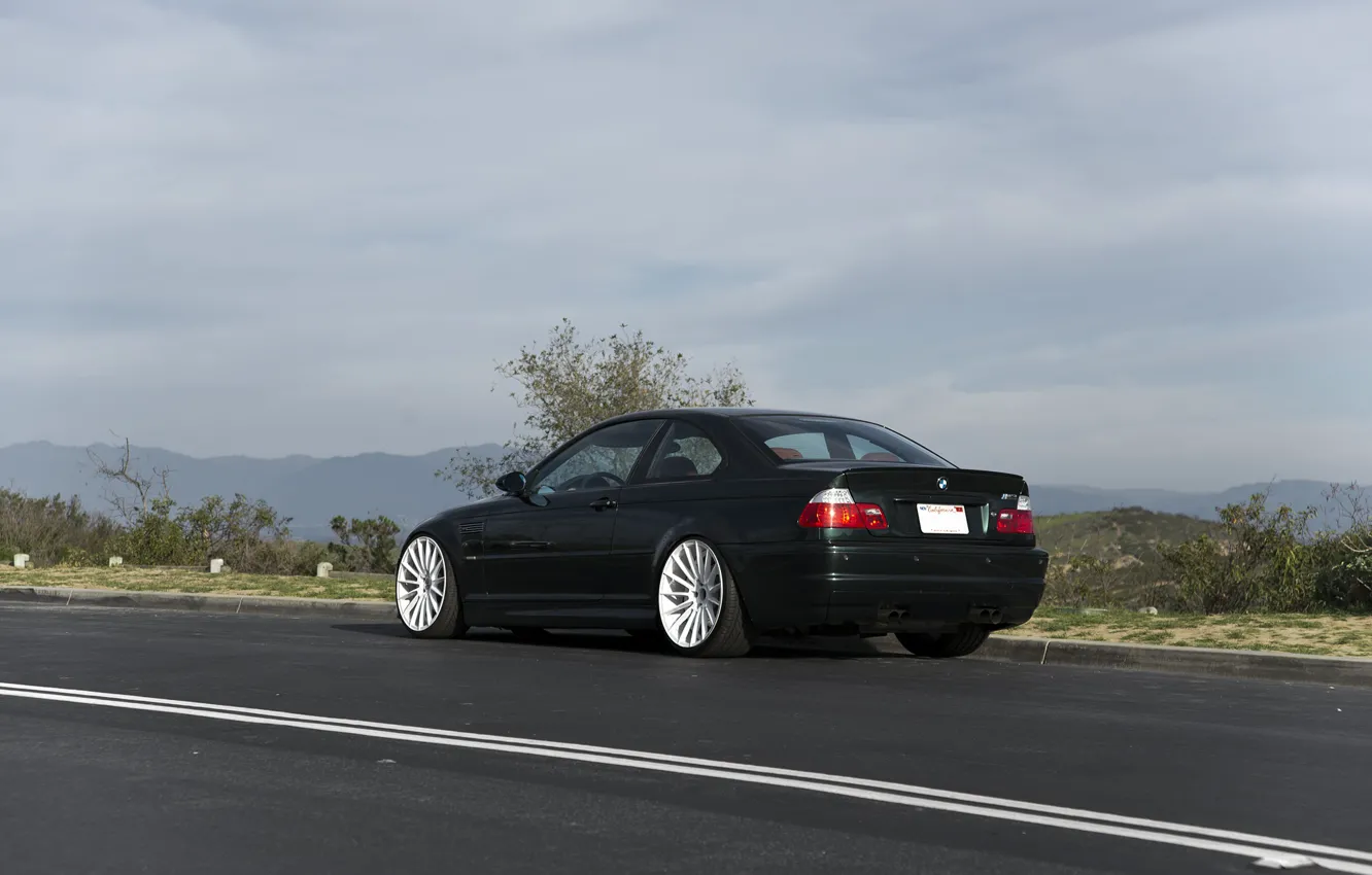 Фото обои E46, Rear View, M3, Dark green