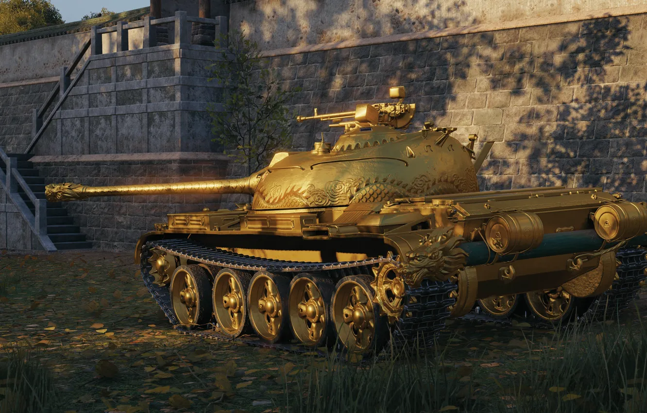 Фото обои World of Tanks, 3D стиль, Type 59 Gold