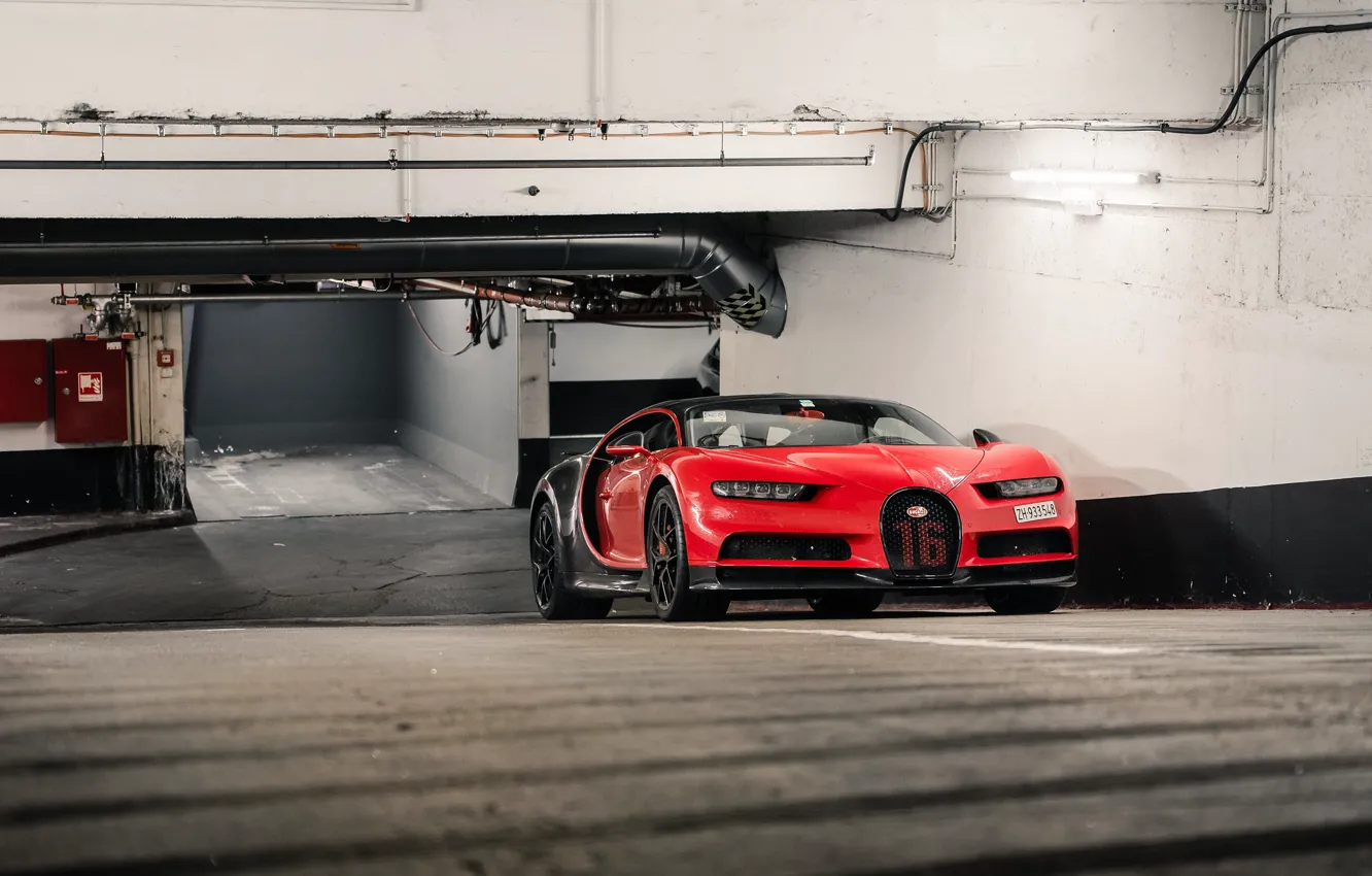 Фото обои Red, Black, Chiron Sport