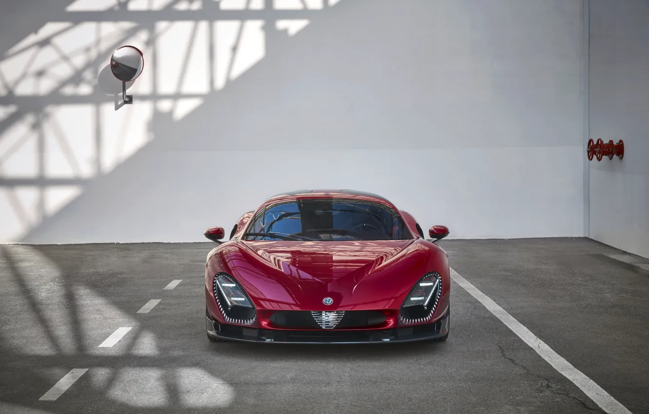 Фото обои Alfa Romeo, front view, 2023, Alfa Romeo 33 Stradale, 33 Stradale