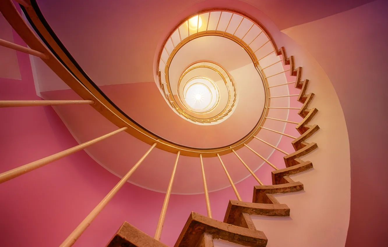 Фото обои вверх, лестница, ступени, light, stairs