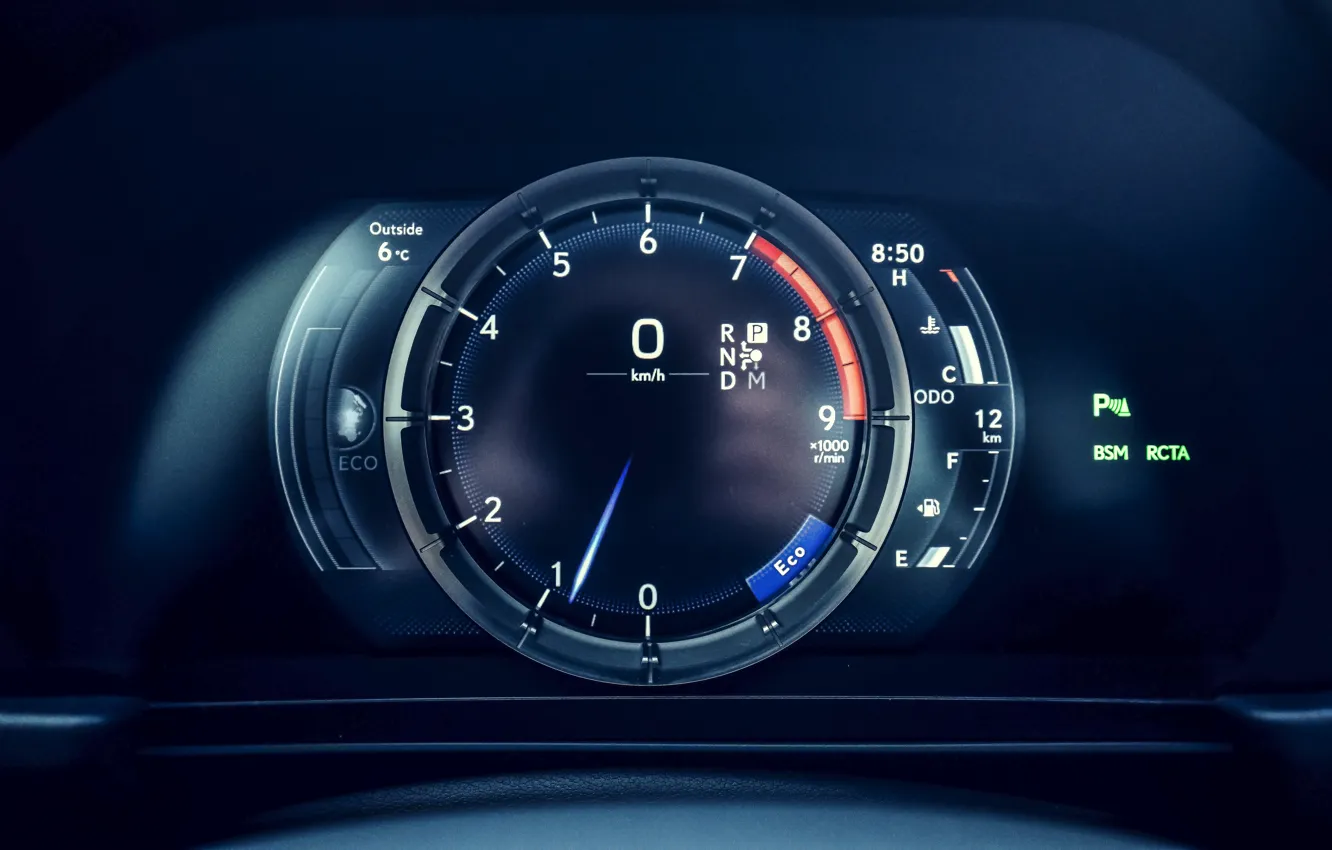 Фото обои Lexus, спидометр, приборная панель, LC 500, 2019, Inspiration Series