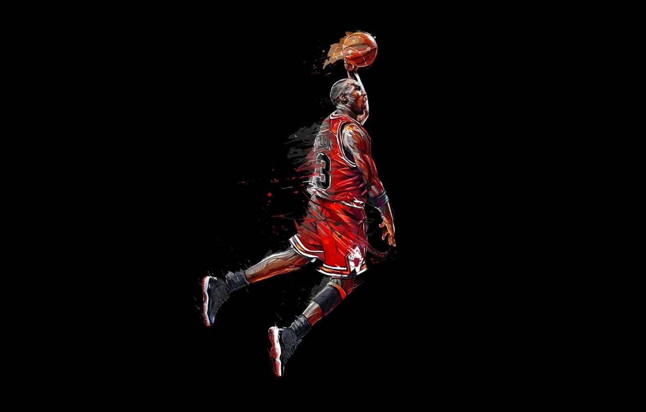 Фото обои Michael Jordan, Basketball, Artwork