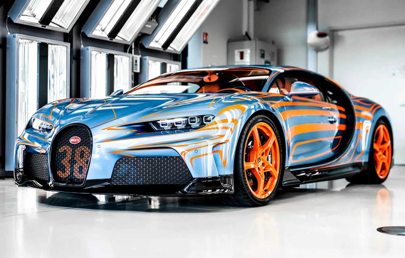 Фото обои Super Sport, Bugatti Chiron, 2022, Vague de Lumiere